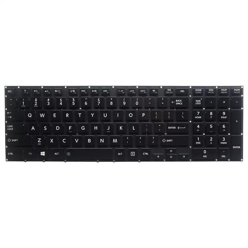New US Layout Backlight Keyboard For Toshiba Satellite P75-A Black Color