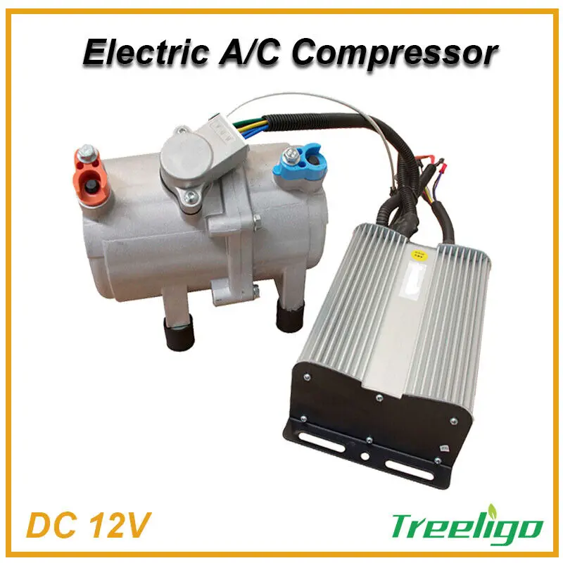 Treeligo Electric Air Conditioner Compressor 12V Automobile Air Conditioning Compressor Electrical Equipment For Car Truck RV