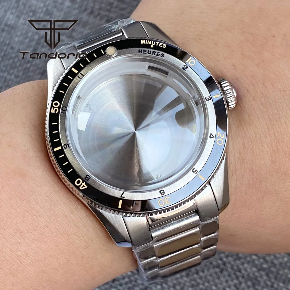 

Stainless Steel 20bar 40mm Diver Watch Case Bracelet Domed Sapphire Glass 120-Click Bezel Fit NH34 NH35 NH36 ETA2824 PT5000 Movt