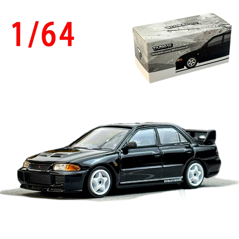 Diecast 1/64 Scale Mitsubishi Lancer GSR EVO 3 Sedan Car Model Alloy Lancer GSR EVO 3rd Generation Car Model Collection Display