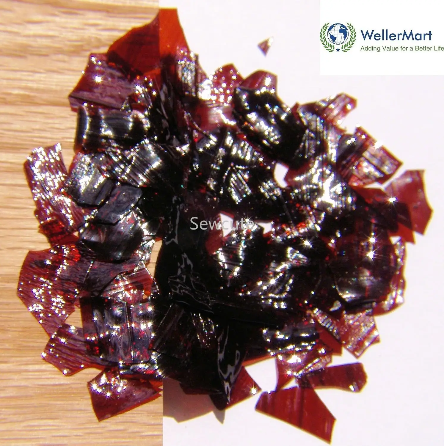 Dewaxed Garnet Shellac Flakes Quality, Antique Restoration