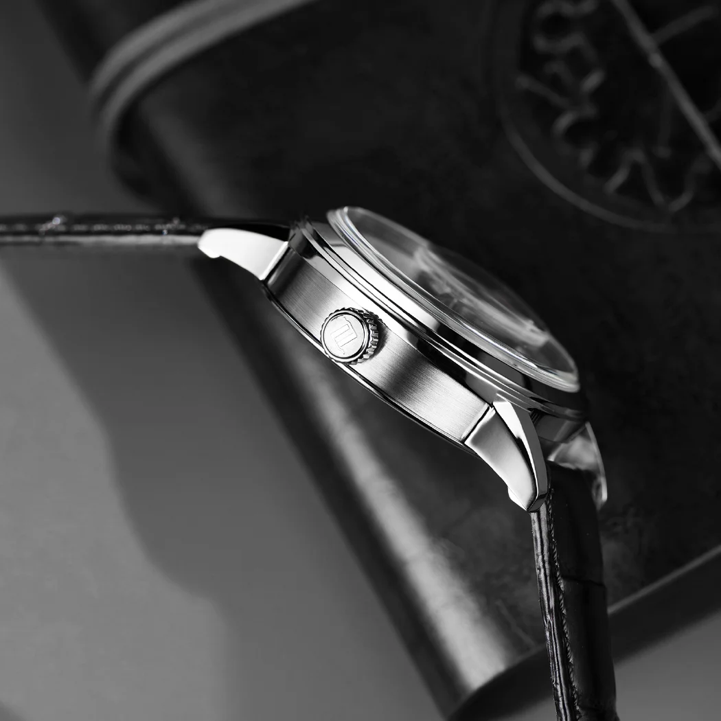 مستطيل الرجعية الرجال عادية الهيكل العظمي التلقائي ساعة ميكانيكية جلد العجل حزام المعدنية كريستال زجاج مقاوم للماء ساعة الهاتفي 45 مللي متر VM