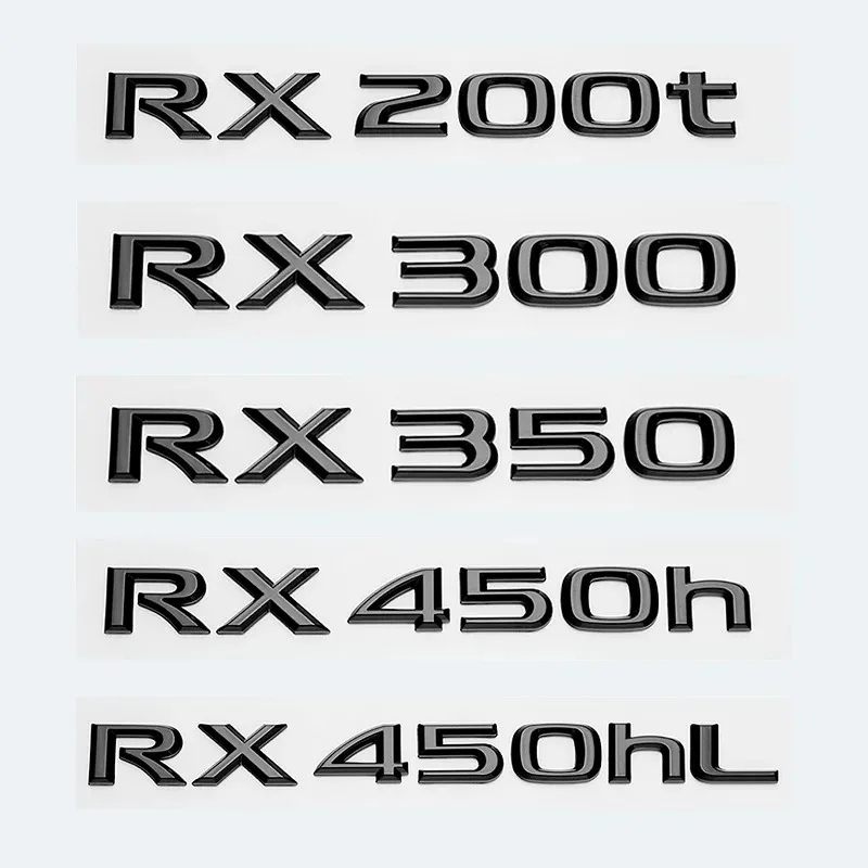 3D Glossy Black Letters RX200t RX270 RX300 RX350 RX450h RX450hL HYBRID Emblem for LEXUS Car Fender Trunk Rear Logo Sticker