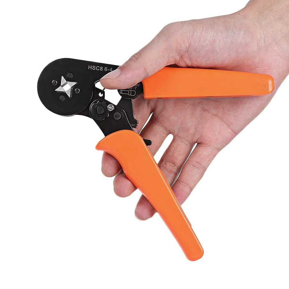 HSC8 6-4 Crimping Pliers & Terminals Set Tube Bootlace VE&TE Terminals Hand Tools Electrician Crimper Mini Hand Tool