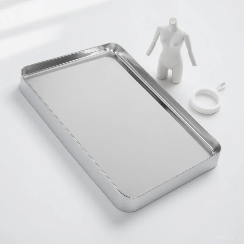 

Premium Rectangular Cold Noodle Plate Stainless Steel Food Serving Tray for Kitchen Storage Bbq Picnic Party Camping Use