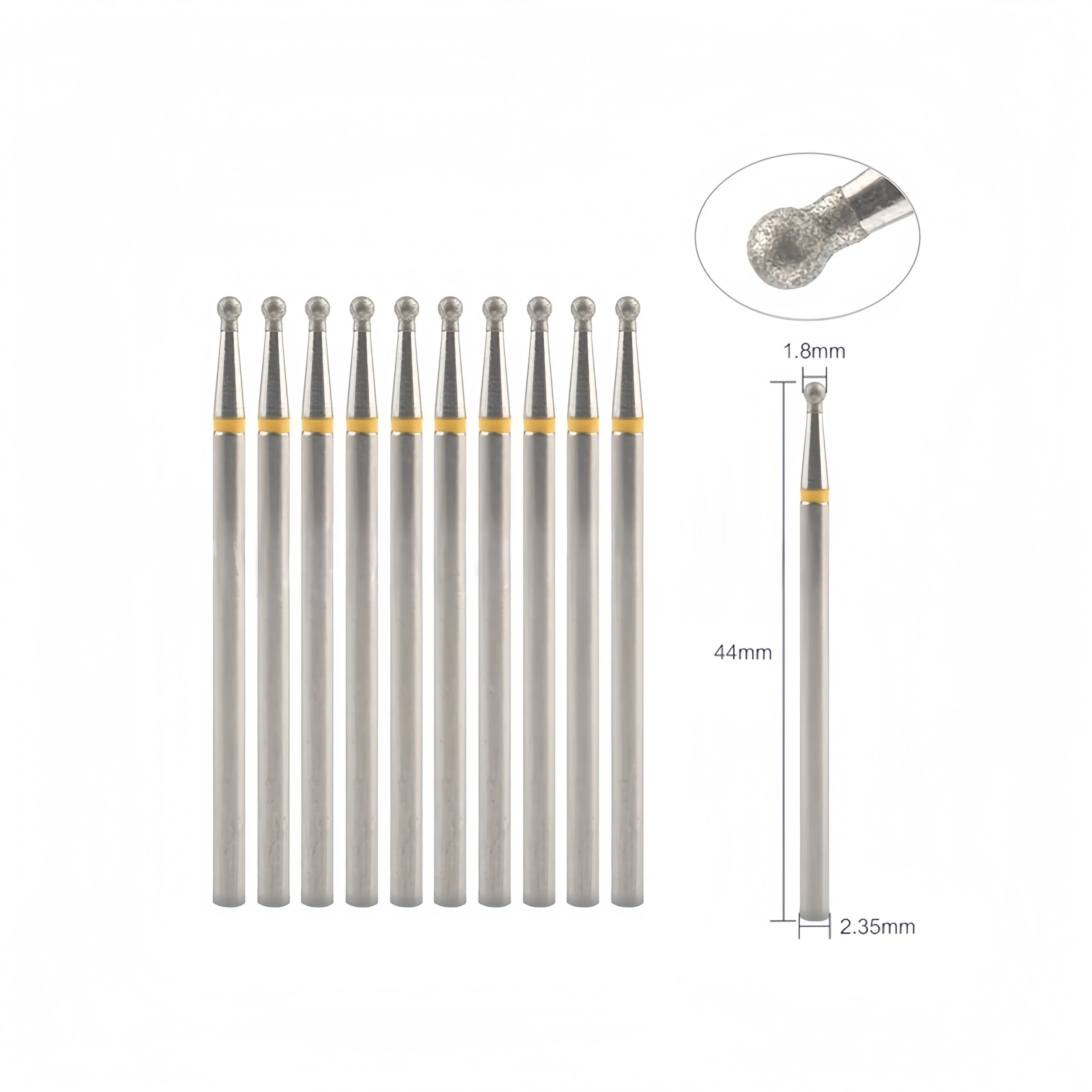 Testine per lime per unghie a grana diamantata da 5/10 pezzi, punte per pretrattamento in stile russo per rimuovere la pelle morta e i calli duri, strumento per unghie