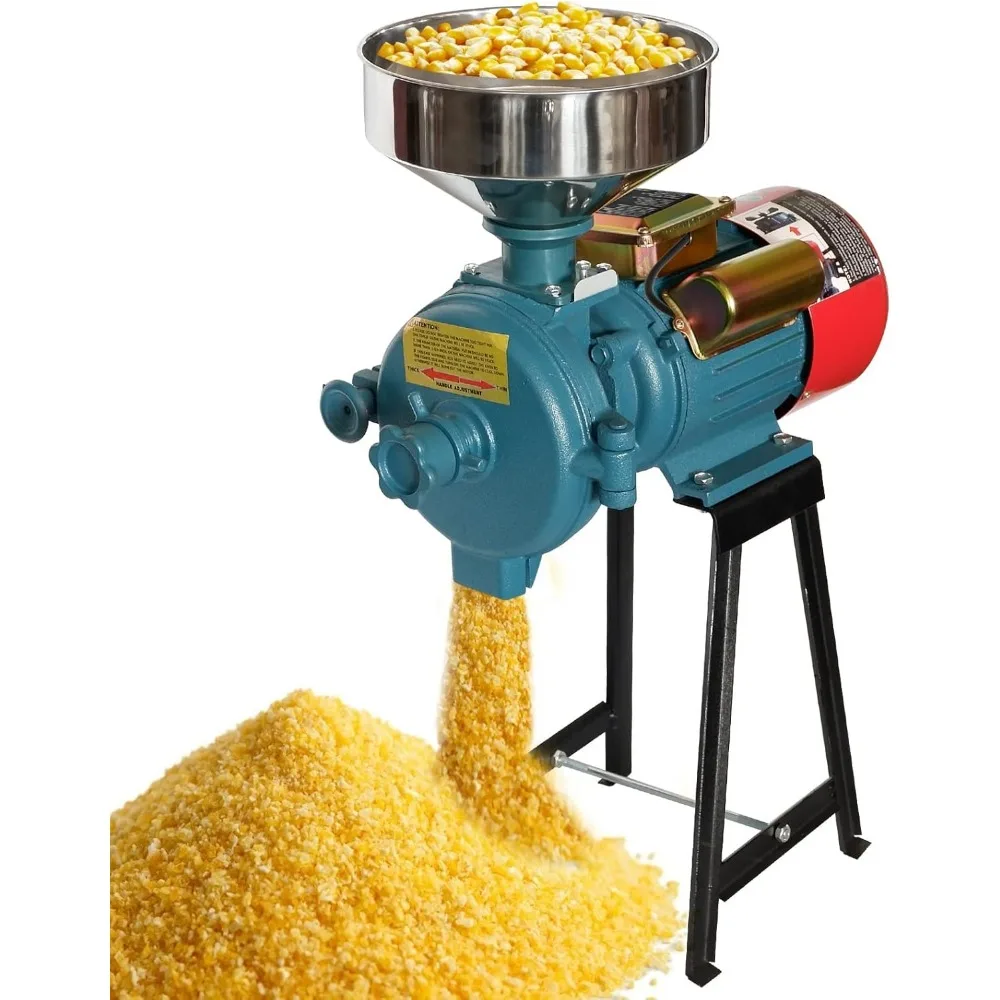 

electric grinder, high power adjustable thickness grain mill electric dry powder machine for spices seeds herb rice corn