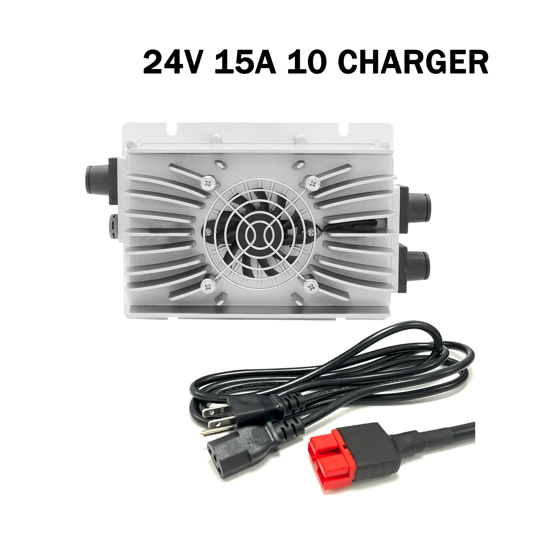 

24V 15A Floor Scrubber Battery Fast Charger With Anderson SB50 RED Connector Sightseeing Car Forklift Battery Acid Lead Charger