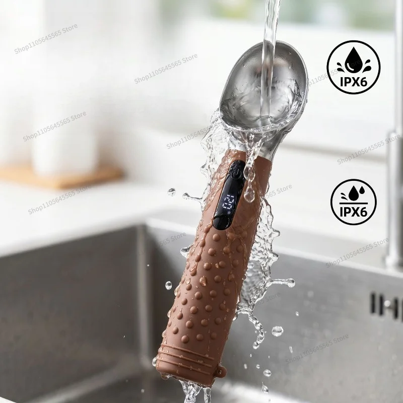 For Digital Display Electric Self Melting Heating Spoon Household Ice Cream Scoop