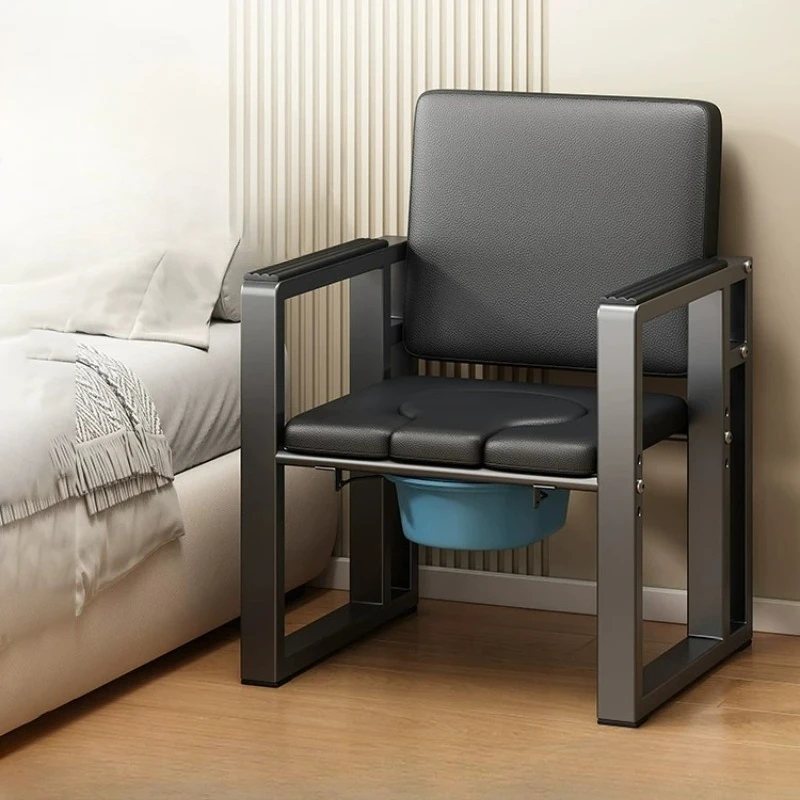 Luxury Sofa-style Elderly Toilet Chair, Reinforced Anti-slip Commode Toilet, Widened Enlarged Transfer Chairs for Household Use