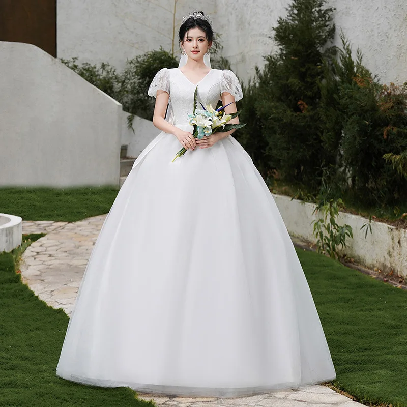 Customized Wedding Dress Bride Ball Gowns Women Plus Size Wedding Dresses Lace Up Embroidery Dresses
