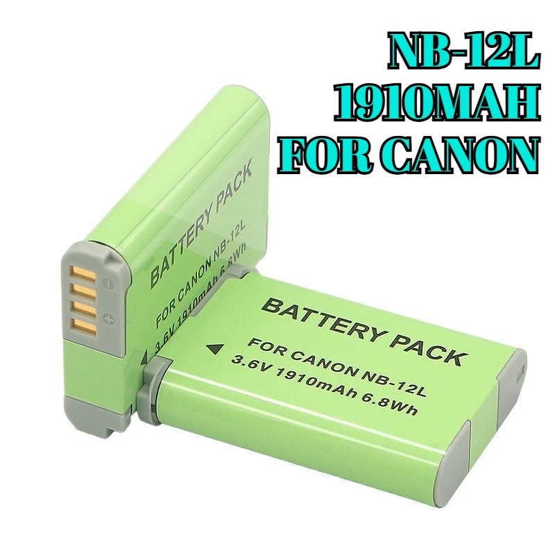

NB-12L Battery 1910mAh High Capacity Full Decode for Canon Powershot G1X Mark II / Mark III Digital Camera
