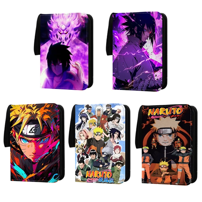 New 400/900 PCS Anime NARUTO Card Album Book Collection Card Zipper Game Cards Sasuke Sakura Kakashi Binder Holder Kids Gifts