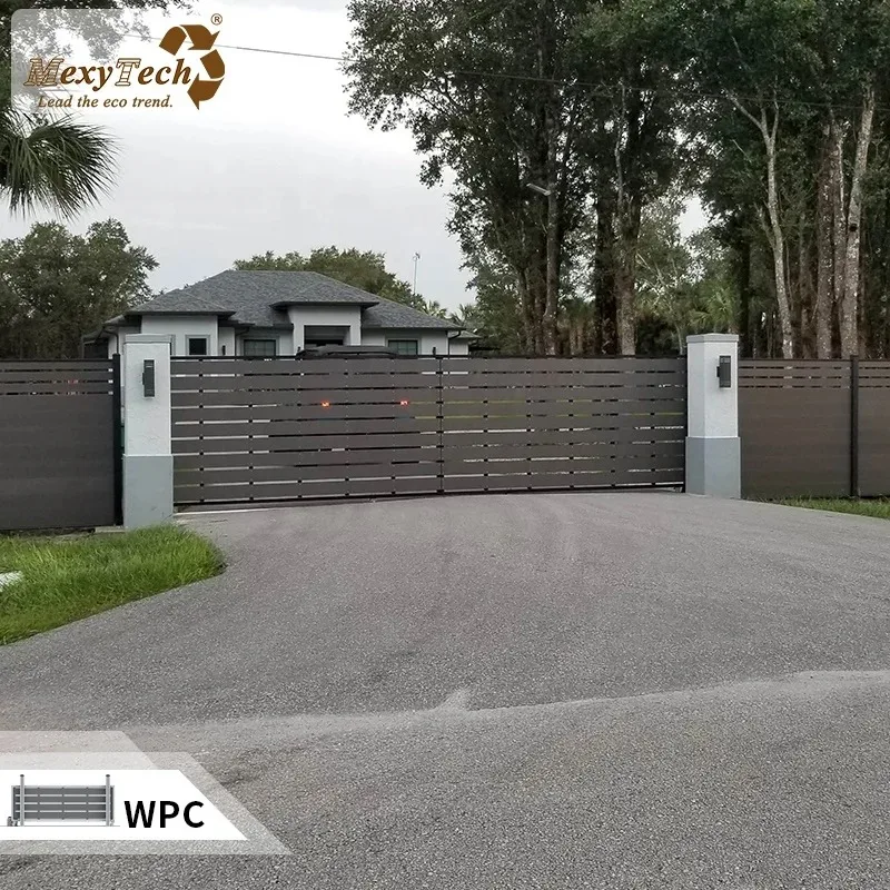 السياج الخارجي Wpc بوابات الأسوار بوابة متأرجحة أوتوماتيكية #5
