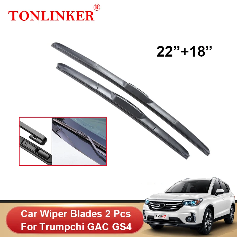 

TONLINKER Car Wiper Blades For Trumpchi GAC GS4 2021 2022 Car Accessories Front Windscreen Wiper Blade Brushes Cutter Auto Goods