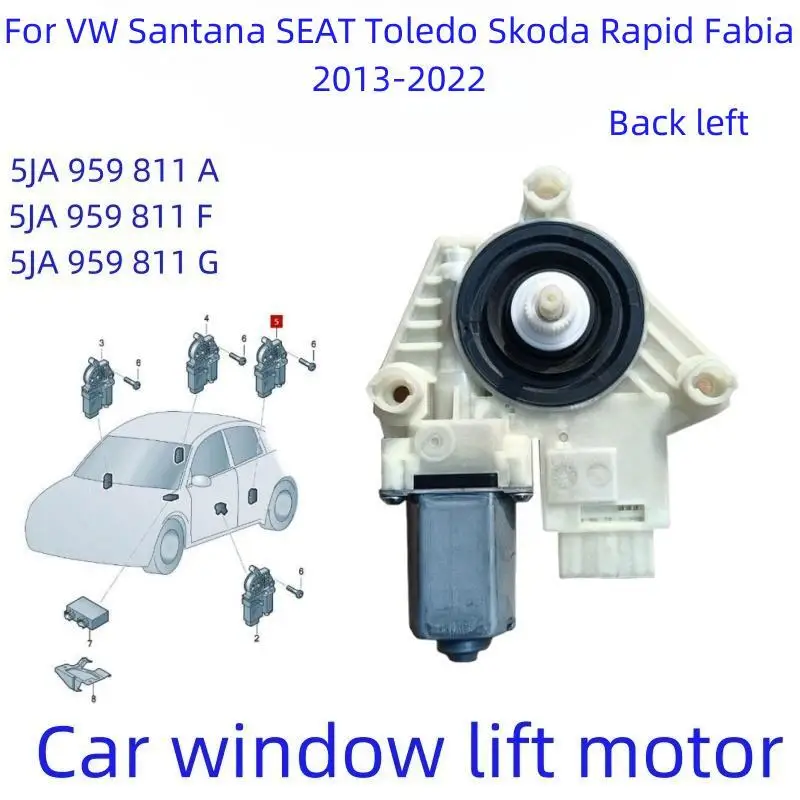 Voor VW Santana SEAT Toledo Skoda Rapid Raamheffermotor Nieuw 5JA959801H 5JA959812K 5JA959811J 5JA959801J 5JA959811K 5JA959801