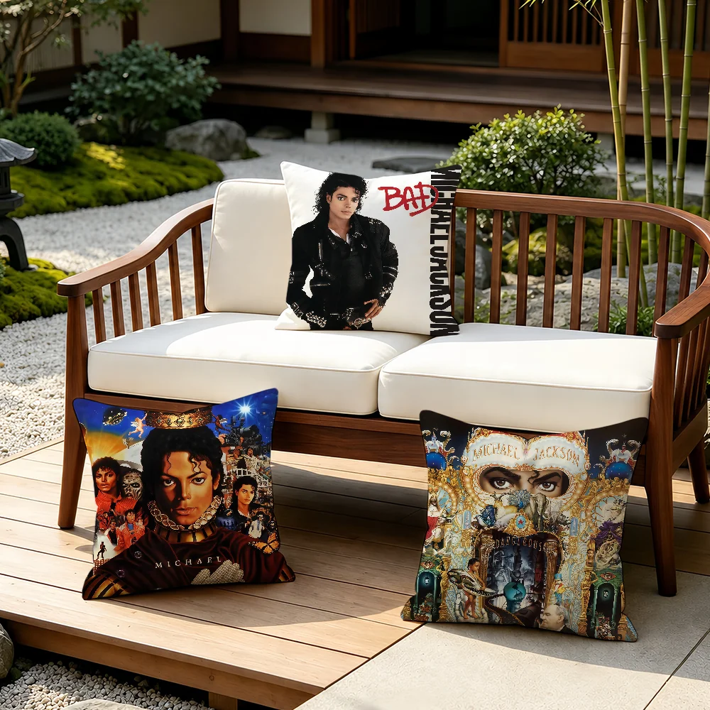 M-Michael J-Jackson Singer cushion cover Double Sided Printed Cushion Cover Minimalist Soft Skin Friendly Pillowcase