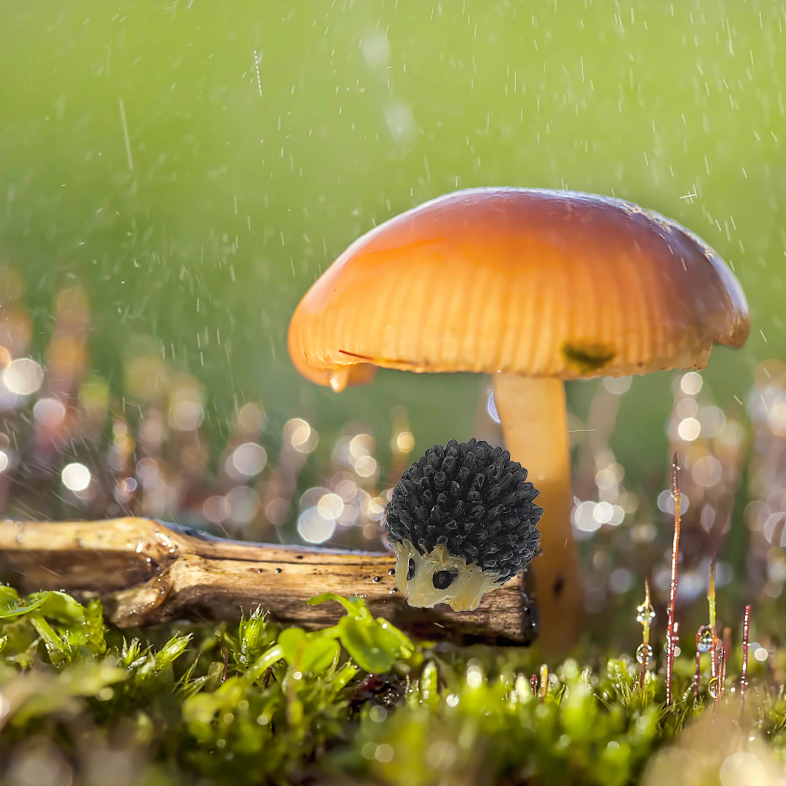 10 pezzi mini ornamenti di riccio miniature micro paesaggio figurine da giardino esterno decorazioni di muschio per la casa