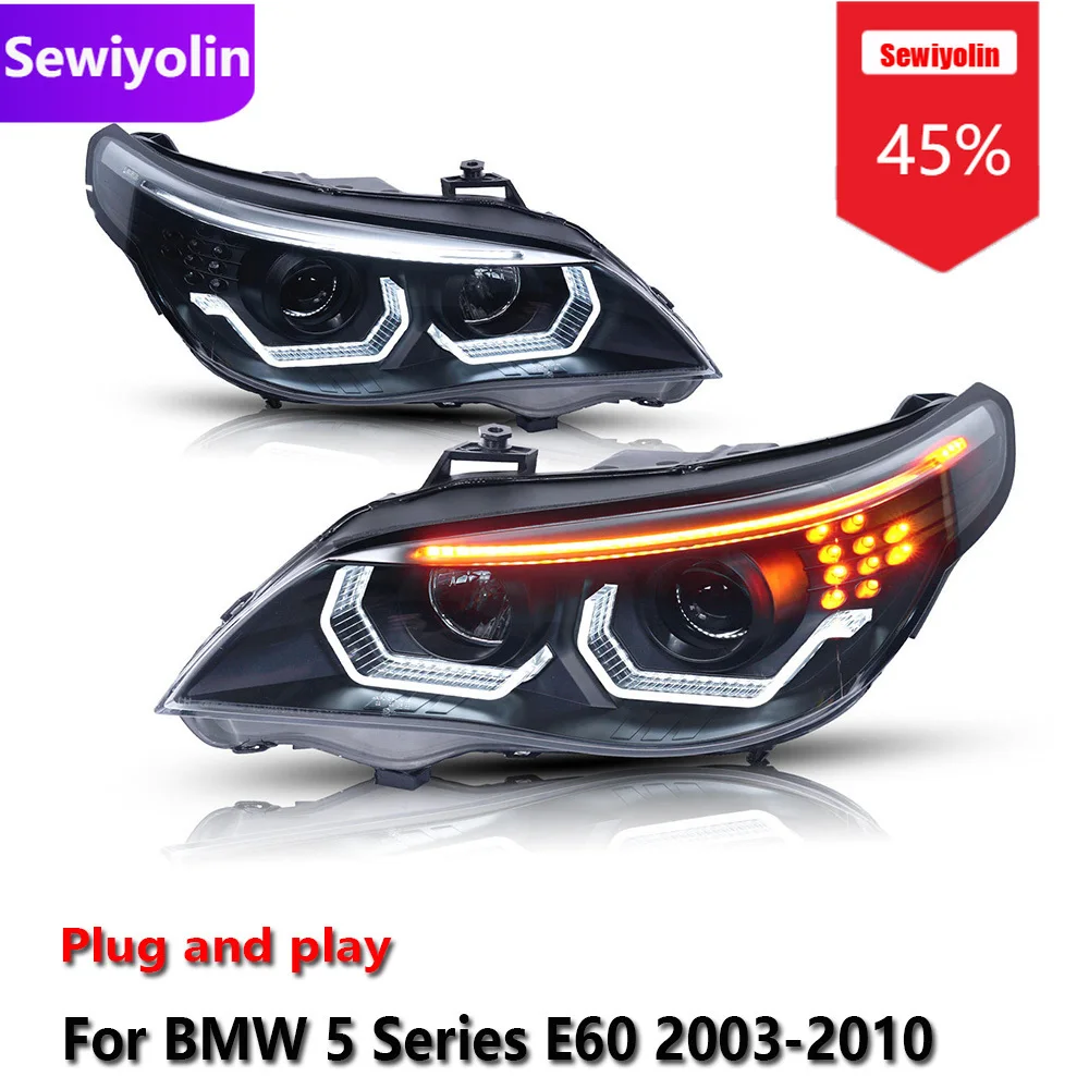 

Car DRL LED Tail Light Assemblies For BMW 5 Series E60 2003-2010 Auto Fog DRL Brake Turn Signal Lamp Plug and Play