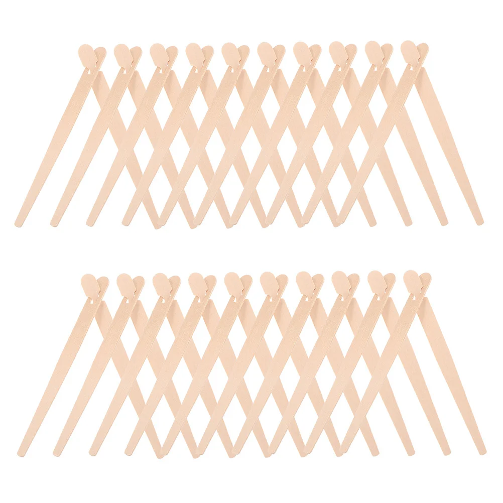 

200pcs Food Tongs Wooden Kitchen Utensils For Bread Pastry Small Appetizers Dessert Handling Kids Flat Grip Training Tool