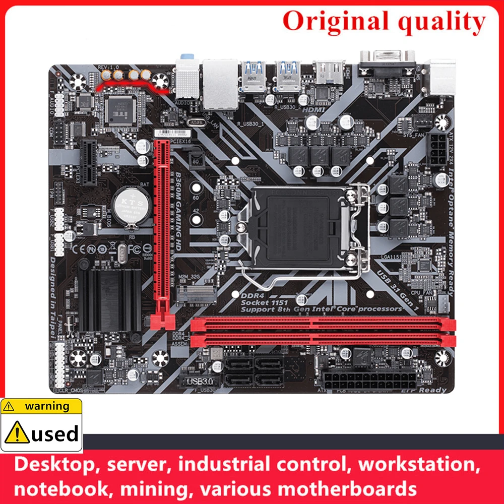 For B360M GAMING HD Motherboards LGA 1151 DDR4 32GB M-ATX For Intel B360 Desktop Mainboard SATA III USB3.0