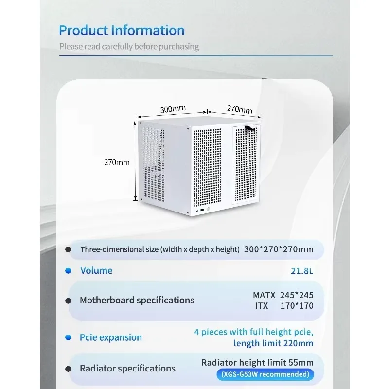 Case 8Bay Dual Chamber Design with Backplane Tool Less Build Isolated Cooling for UNRAID AIO