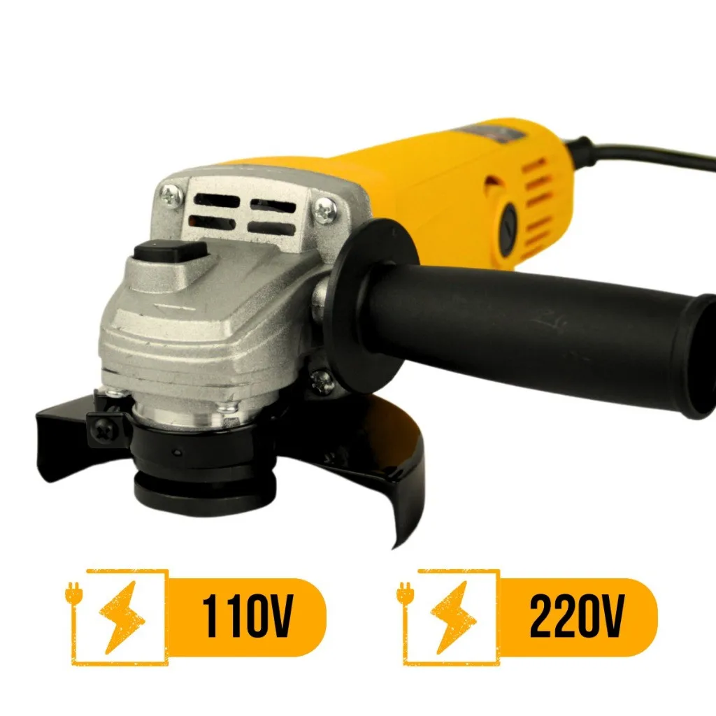 Esmeril Angular Profissional 900W com Rotação Variável, Ideal para Usinagem de Metal e Alvenaria, Cabo Ergonômico Antivibração