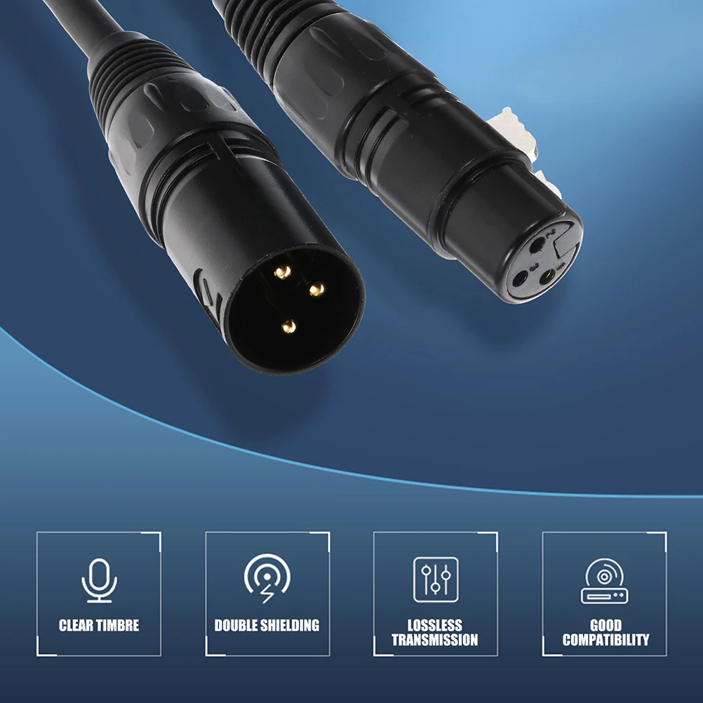 

Premium Xlr Microphone Cable 1M Male To Female Copper Wire Conductor For Sound System Mixer Radio Station Microphone Cord For