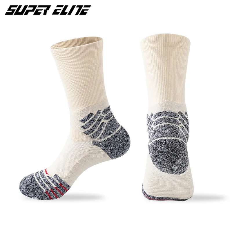 

3 pairs/lot new men towel socks white grey blacks for hiking sports high tube socks for men