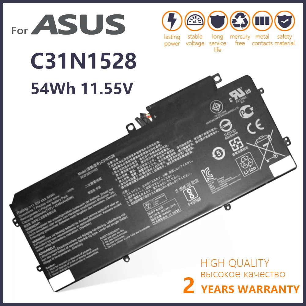 

Genuine C31N1528 Laptop Battery For Asus UX360 UX360C UX360CA Series 3ICP3/96/103 0B200-02080100 11.55V 54WH