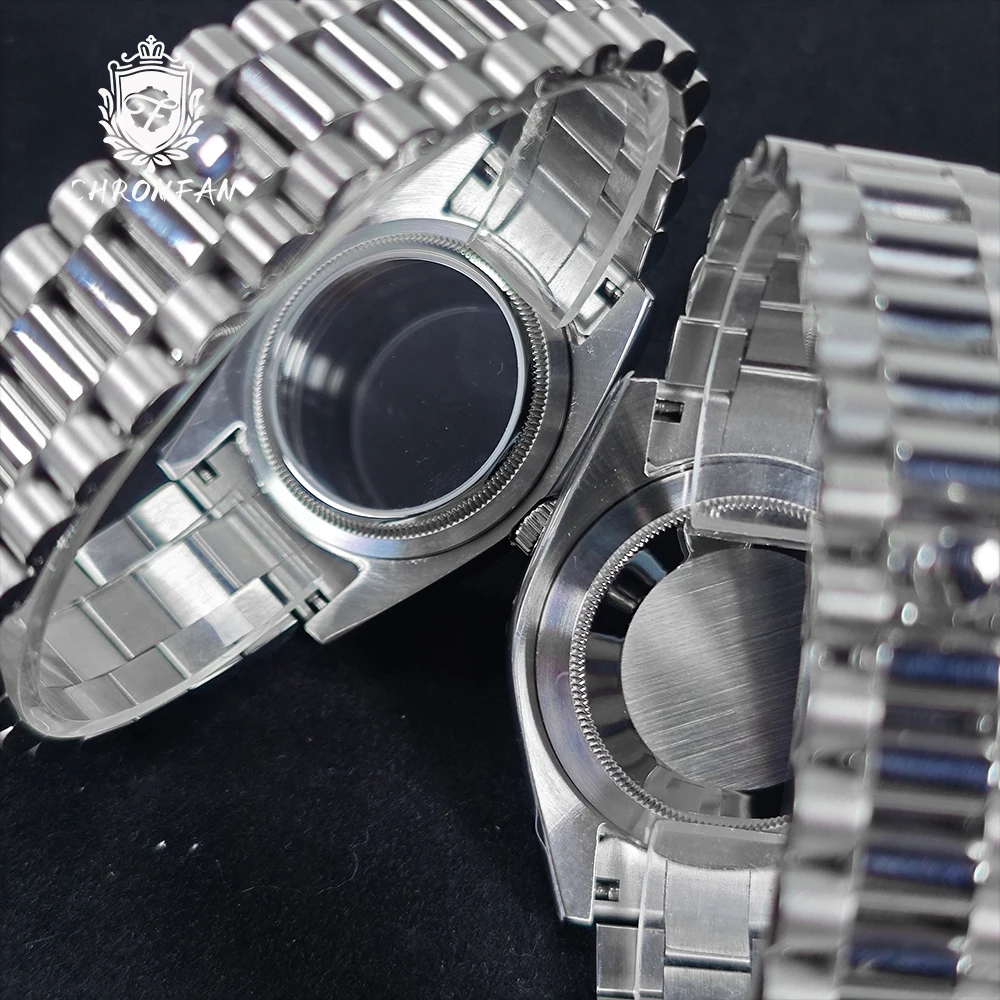 36MM/39MM DATEJUST Cassa per orologio Bracciale presidenziale Cinturino adatto al movimento NH34/35/36 Vetro zaffiro 200m Acciaio 316L impermeabile