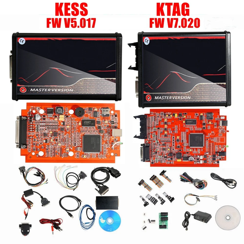 Murata's Filter KESS V5.017 V2.80 KTAG V7.020 V2.25 4 LED EU Rood Online KESS 5.017 K-TAG 7.020 OBD2 Diagnostische ECU Programmeur