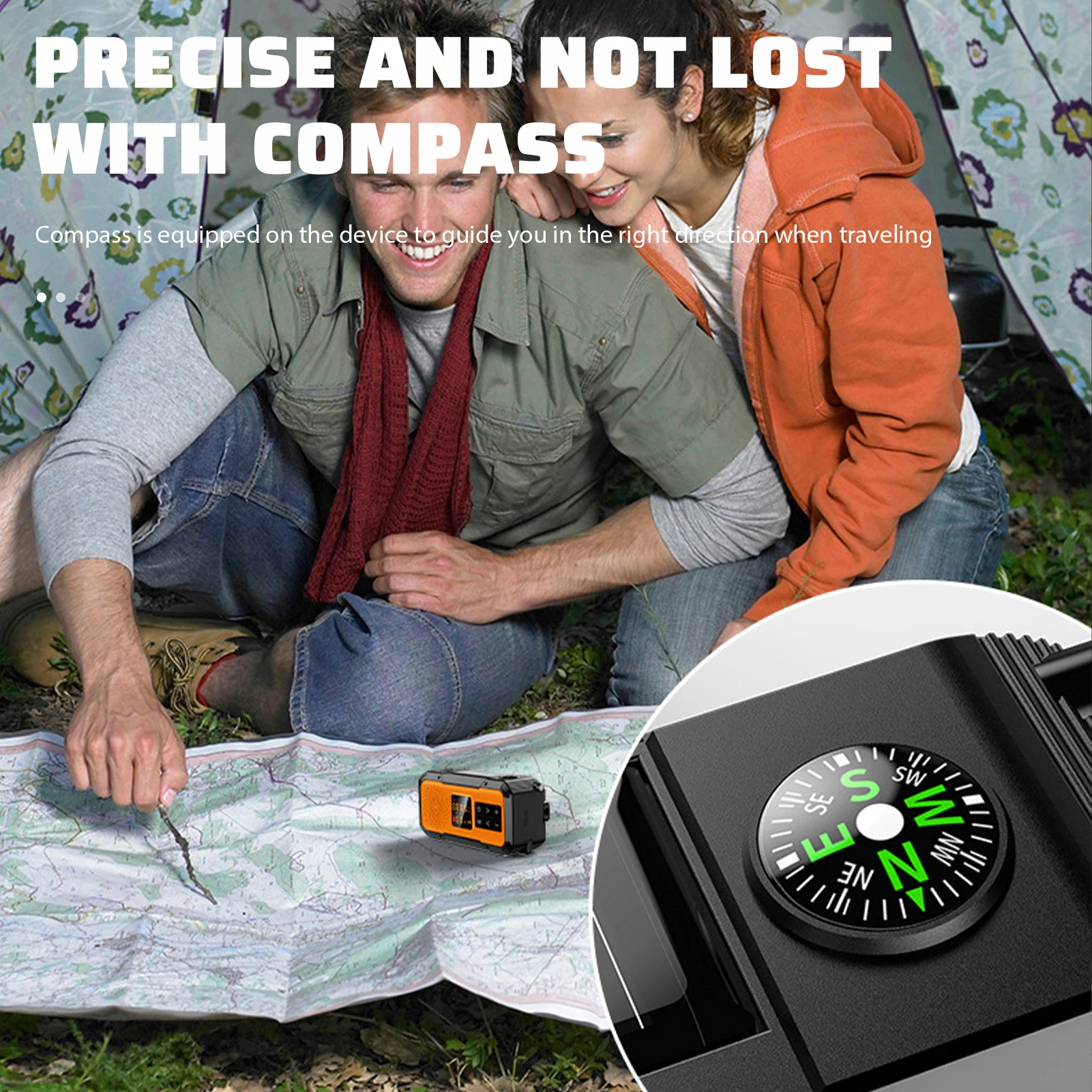 มัลติฟังก์ชั่น2000Mah วิทยุ Fm บลูทูธแบตเตอรี่วิทยุฉุกเฉิน Led ไฟฉาย/Sos