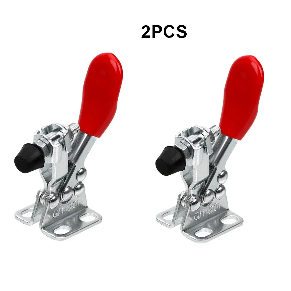 2PCS Holding Capacity Push Pull  Toggle Clamp Set GH-201 Horizontal Toggle Clamp Clip Quick Release Toggle Clamps Hand Clip Tool