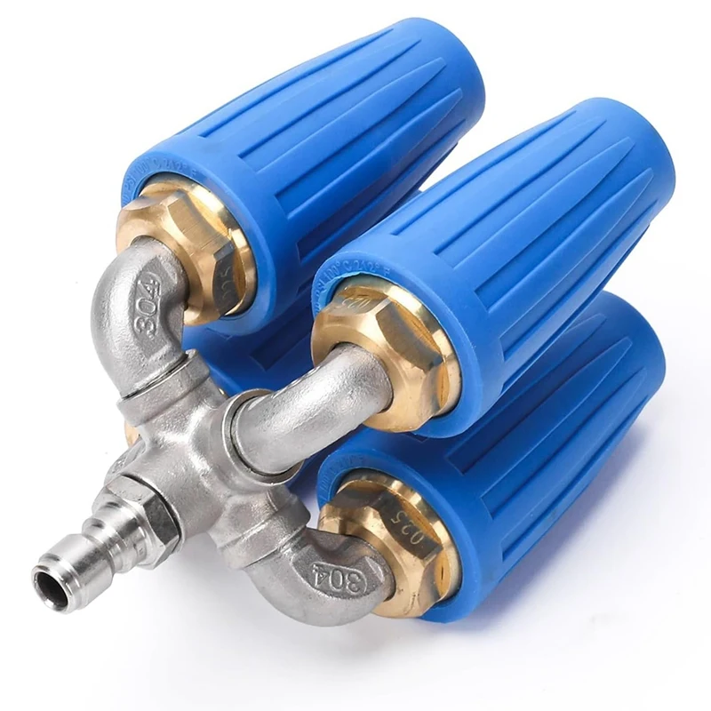 BAAG-4-in-1 Idropulitrice con ugello turbo, 360 °   Ugello turbo rotante con connettore rapido da 1/4 di pollice, orifizio 2,5, 4000 PSI Ma