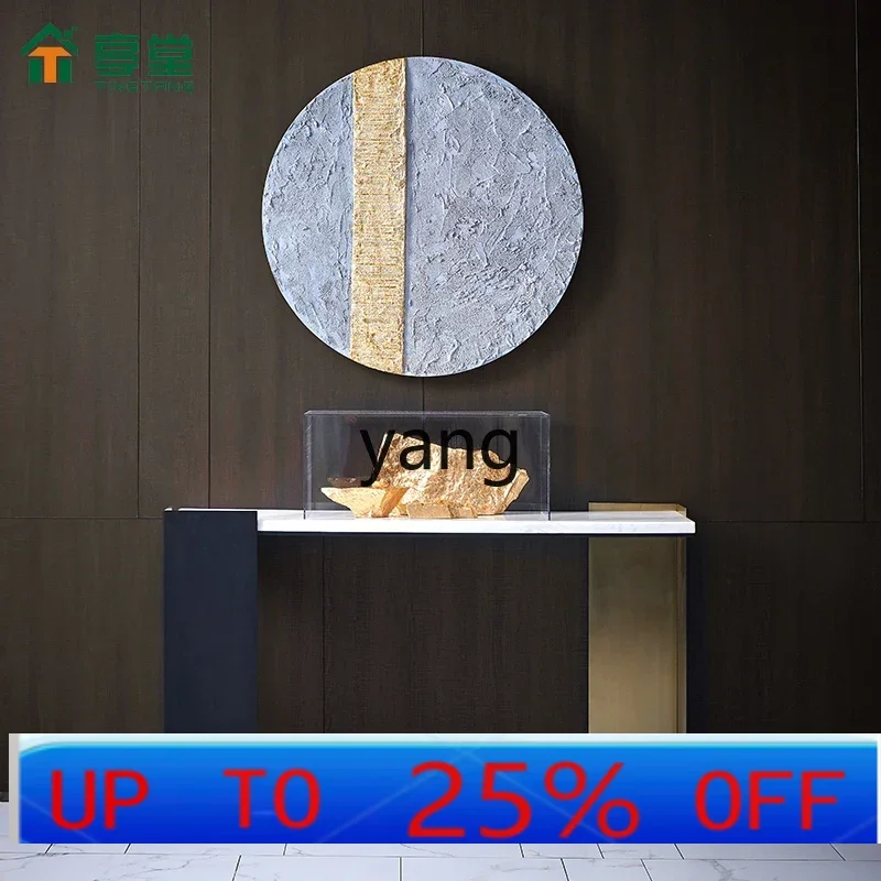 LH  entrance table partition household marble stainless steel metal aisle foyer
