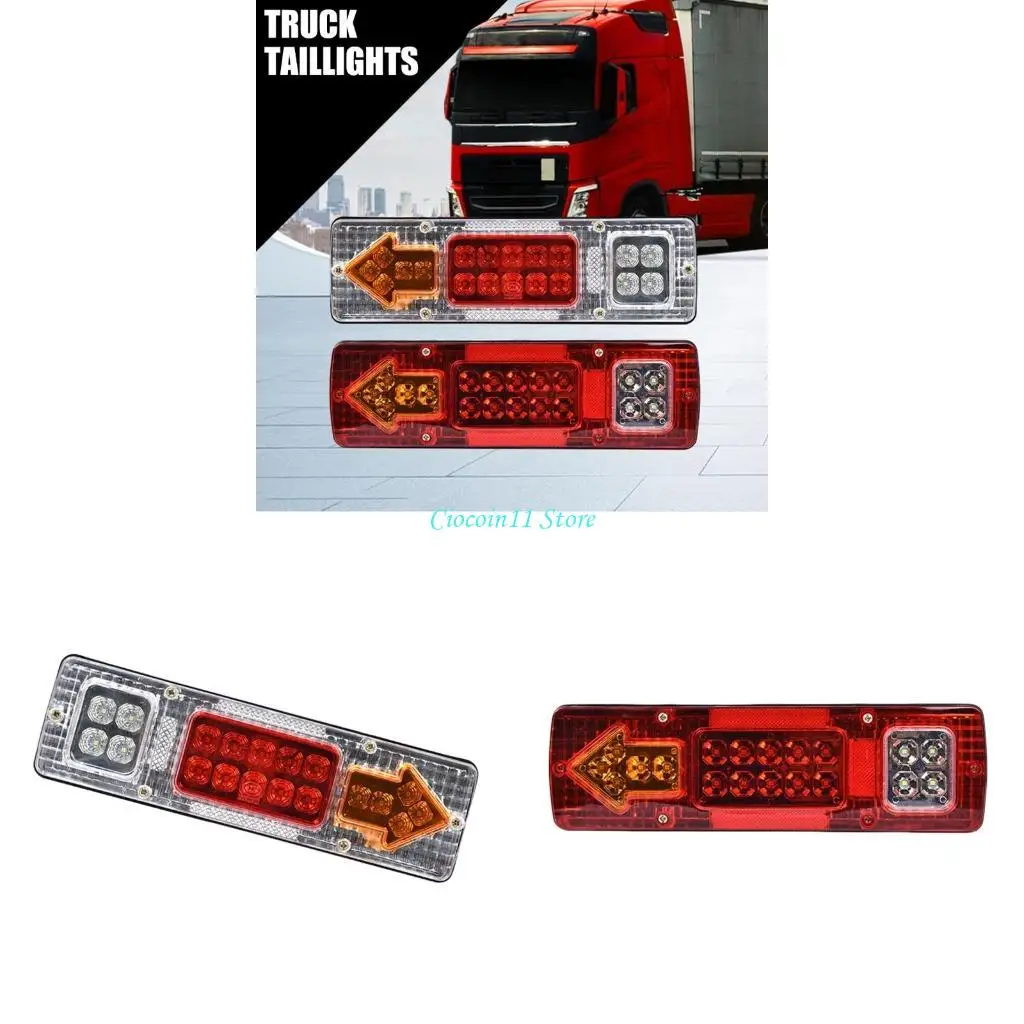 

Y1UB Energy Efficient LED Tail Lamps Waterproof & Shockproof Lamp for Trucks Featuring Brake Turn & Marker Light Functions