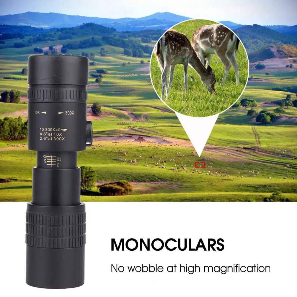 

10X-300X Monocular Telescope 8000M Long Range Zoom Prism Telescope With/without Tripod Phone Clip Hunting Outdoor Camping