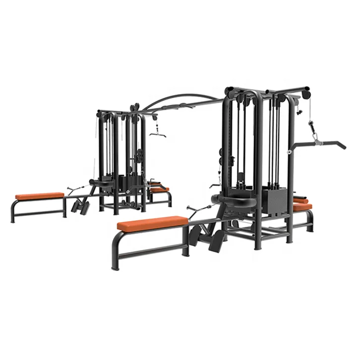 

Commercial Gym Fitness Multi Jungle 8 Stations Gym Equipment Multi Function Training Station Machine