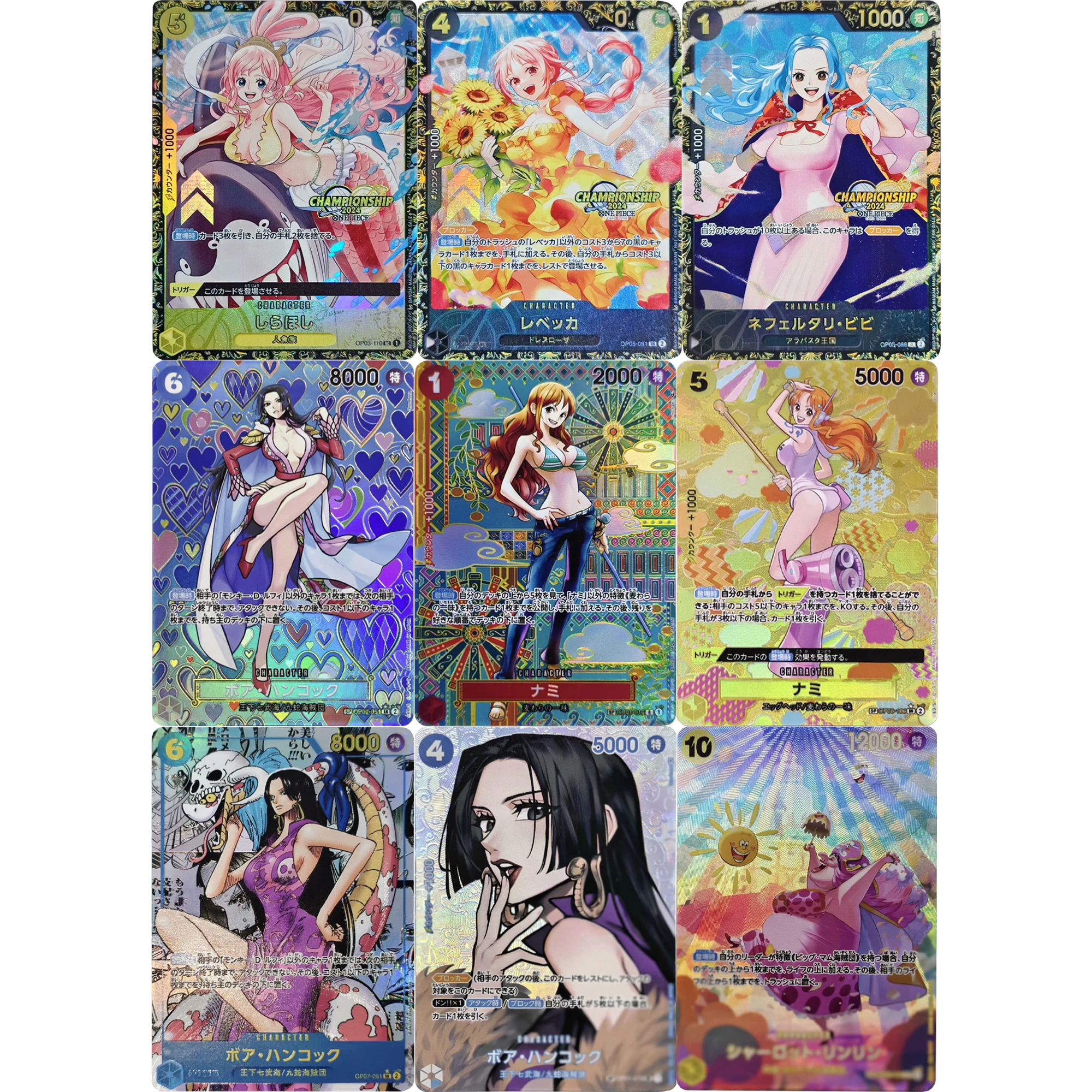 

ONE PIECE Diy Self Made Hancock Nami Vivi Shirahoshi Редкая флэш-карта OPCG Luffy Классическая игра Аниме Коллекционная карта Подарочная игрушка