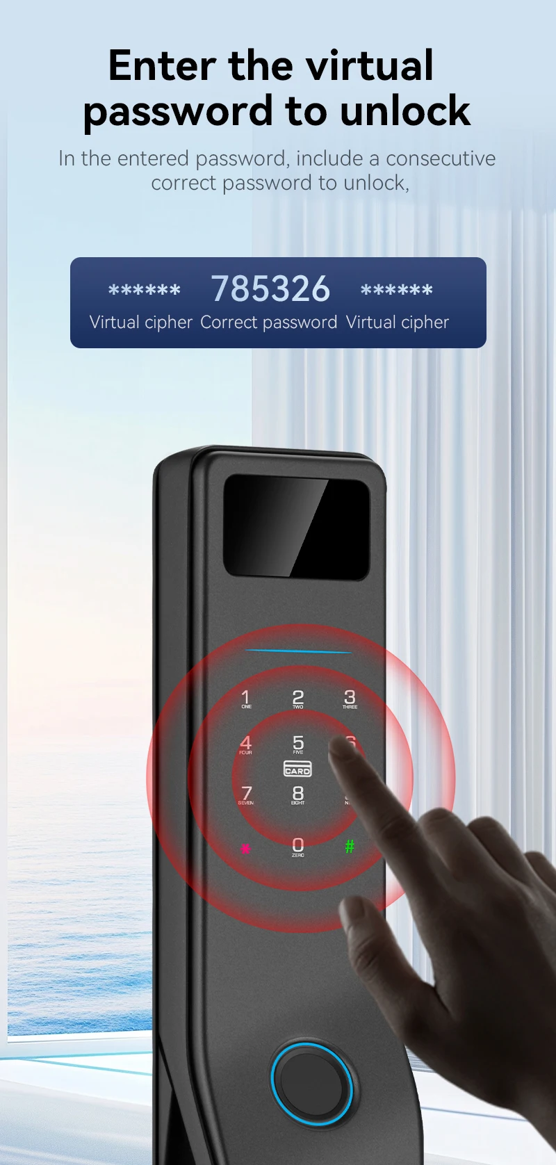 Glomarket Intelligent Fingerprint Lock App Control Digital Biometric Fingerprint Password Tuya Smart Lock