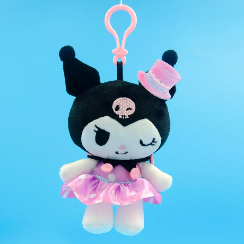 Olá kitty minha melodia kuromi kawaii dos desenhos animados boneca de pelúcia pingente anime sanrio coração da menina bonito mochila de pelúcia chaveiro presente das meninas