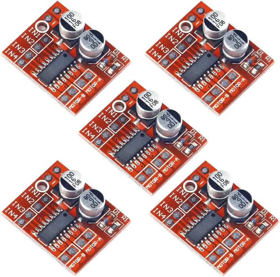 10 Uds 5 uds L298N MINI placa controladora 1.5A módulo de controlador de Motor CC de 2 vías velocidad puente H Dual reemplazar paso a paso para energía de coche inteligente