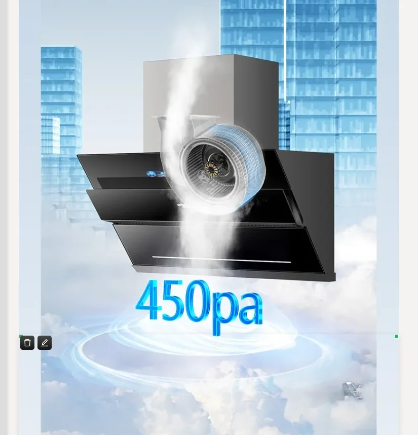 

220V Skyworth Side Suction Range Hood Auto Cleaning Strong Suction Kitchen Ventilation CAB