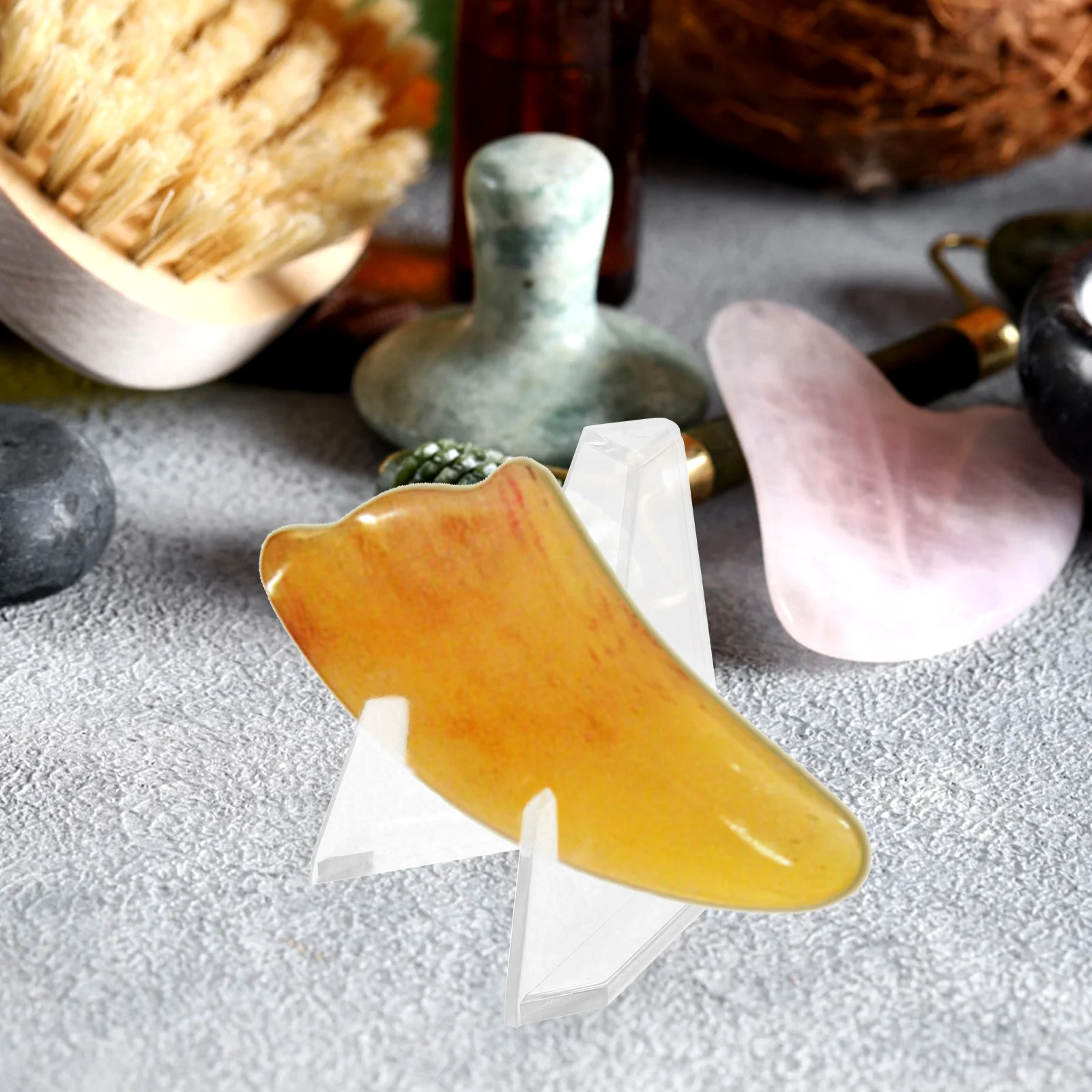 

3Pcs Transparent Scraping Board Display Stand Durable Safe Large Capacity Desktop Organizer Plastic Scraping Board Stand