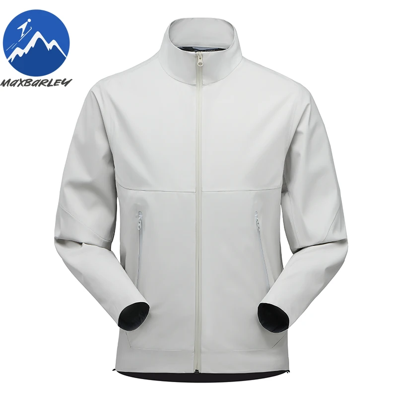 Maxbarley Man Jacket 2025 Autumn Premium Solid Color Camping Windproof Single Layer Rush Coat Outdoor Climbing Waterproof Coats