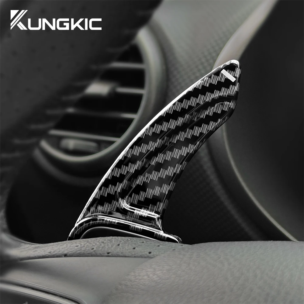 For Seat Leon 2005 2006 2007 2008 2009 2010 2011 2012 Carbon Fiber Style TOP ABS Car Steering Wheel Paddle Shifter Cover