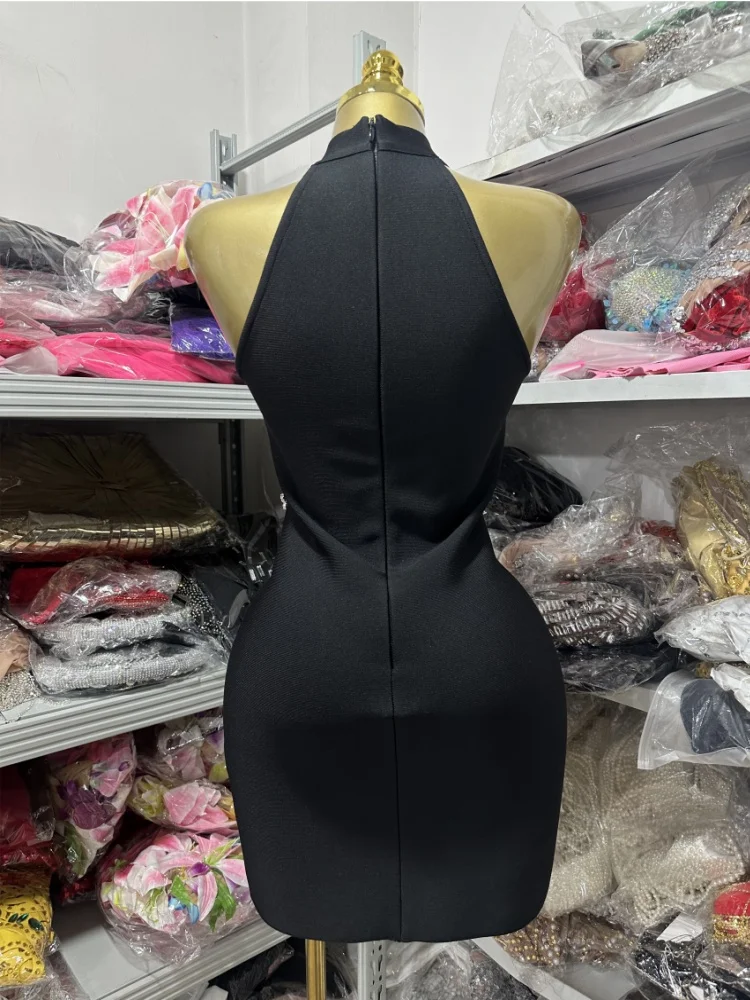 2025 New Summer Women Sexy Off the Shoulder Shinning Crystal Bodycon Mini Bandage Dress Nightclub Party Celebrate Birthday Wear