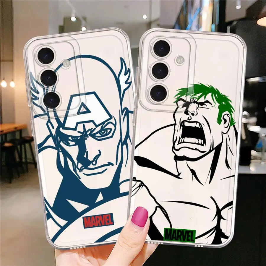 Marvel Spider Man Iron Man Phone Case for Motorola Moto G71 G72 G22 G32 G52 G73 Edge 40 5g Transparent Soft Cover