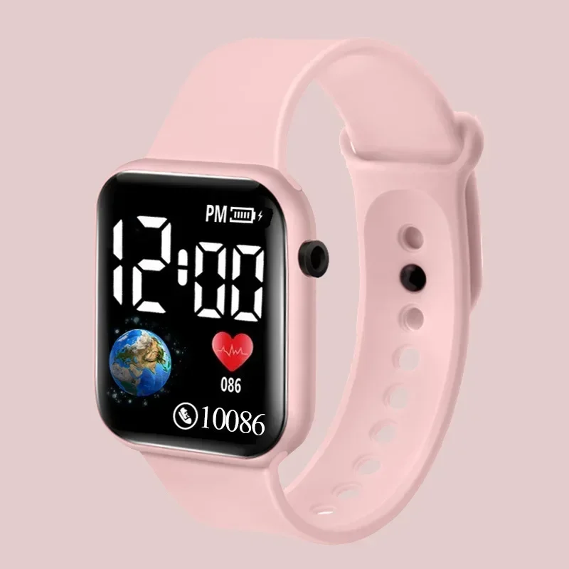 Led Digital Display Waterproof Electronic Watch Smart Watch Sport Fitness Led Digital Display Children Watch Children Universal
